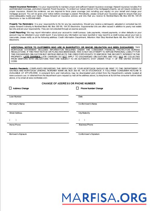 Printable Swedish Nordnet AB bank mortgage statement in Word and PDF formats 3 template